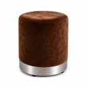 Ver imagem 3 de Kit de Puff com Rodapé Prata Marrom Veludo - Let Móveis