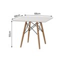 Ver imagem 3 de Conjunto De Mesa Infantil Madeira 68Cm Quadrado Branco 2 Cadeiras Azul