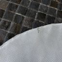 Ver imagem 2 de Tapete de couro redondo preto café 1,00 diâmetro sb pç 5x5cm