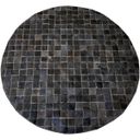 Ver imagem 1 de Tapete de couro redondo preto café 1,00 diâmetro sb pç 5x5cm