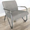 Ver imagem 6 de Kit Namoradeira + 2 Poltronas Decorativa Bela Linho Bege Braço Cromado