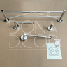Jogo Acessorios Cromado Kit Banheiro Inox 4 Peças Papeleira Cabide Toalheiro Duplo Porta Toalha Reto - 6