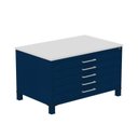 Ver imagem 2 de Mapoteca Mont 5 Gavetas 71,3cm x 120,4cm Aço Azul/Delrei