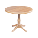 Ver imagem 1 de Mesa de Jantar Redonda Rústica 80cm Madeira Maciça Madalena - Natural