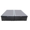 Ver imagem 1 de Cama Box Baú Queen Bipartido Blindado Sintético Cinza Com Pistão A Gás