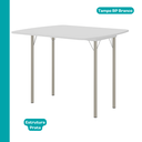 Ver imagem 3 de Mesa Dobrável Tampo Branco Tubos Prata 216 Carraro