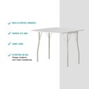 Ver imagem 3 de Mesa Dobrável Tampo Branco Tubos Prata 216 Carraro