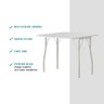 Mesa Dobrável Tampo Branco Tubos Prata 216 Carraro - 3