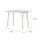 Ver imagem 2 de Mesa Dobrável Tampo Branco Tubos Prata 216 Carraro