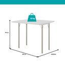 Ver imagem 4 de Mesa Dobrável Tampo Branco Tubos Prata 216 Carraro