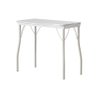 Mesa Dobrável Tampo Branco Tubos Prata 216 Carraro - 1