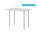 Ver imagem 2 de Mesa Dobrável Tampo Branco Tubos Prata 216 Carraro