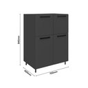 Ver imagem 2 de Armário Modulado Lavanderia Area de Serviço Multi Bertolini - Grafite