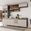 Ver imagem 1 de Cozinha Completa Connect 10 Portas 2 Gavetas 100% MDF com Vidro Reflecta Duna/Cristal - Henn