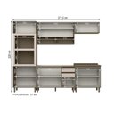 Ver imagem 4 de Cozinha Completa Connect 10 Portas 2 Gavetas 100% MDF com Vidro Reflecta Duna/Cristal - Henn