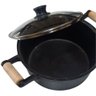 Panela De Ferro Fundido Rig Caçarola Com Alça De Madeira 6L - 2
