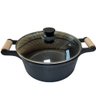 Panela De Ferro Fundido Rig Caçarola Com Alça De Madeira 6L - 6