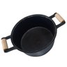 Panela De Ferro Fundido Rig Caçarola Com Alça De Madeira 6L - 3