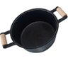 Panela De Ferro Fundido Rig Caçarola Com Alça De Madeira 6L - 5