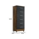 Ver imagem 2 de Comoda Elena 6 Gavetas Castanho Onix