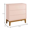 Ver imagem 4 de Berço Americano e Cômoda Gaveteiro New Classic Rosa com Pés Madeira e Colchão Gazin – Reller
