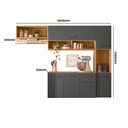 Ver imagem 4 de Cozinha Compacta Suspensa 6 Portas 1 Gaveta Charlote