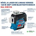 Ver imagem 7 de Nível À Laser 360º Bluetooth Bosch Gll 3-80 Cg de Linhas Verdes 120m