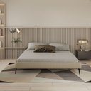 Ver imagem 2 de Base Bi Partida Slim Queen em Linho Bege sem Cabeceira Skybox