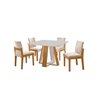 Conjunto Sala de Jantar Mesa Grécia 4 Cadeiras Mônaco - 2