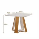 Ver imagem 3 de Conjunto Sala de Jantar Grécia 4 Cadeiras Mônaco Marrom/Castanho Cinamomo/Creme/Off White