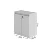 Balcão de Escritório com 2 Portas - Branco - 4