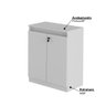 Balcão de Escritório com 2 Portas - Branco - 2