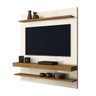 Painel Home Suspenso Para Tv Até 55 Polegadas 2 Prateleiras Web New - Grappa Móveis: Off White/Coral - 1