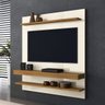 Painel Home Suspenso Para Tv Até 55 Polegadas 2 Prateleiras Web New - Grappa Móveis: Off White/Coral - 2