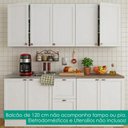 Ver imagem 2 de Cozinha Armário 6 Peças Balcão Pia sem Tampo 200 cm Unna Branco Poliman