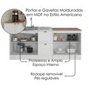 Ver imagem 4 de Cozinha Armário 6 Peças Balcão Pia sem Tampo 200 cm Unna Branco Poliman