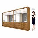 Ver imagem 2 de Closet Sevilha 6 Portas Casal Duplo Premium 18 Gavetas Cario Cinamomo