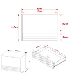 Gabinete Banheiro 1 Porta 1 Gaveta 60cm Suspenso Multimóveis CR10091 Amêndoa/Mármore Branco - 3 Gabinete Banheiro 1 Porta 1 Gaveta 60cm Suspenso Multimóveis CR10091 Amêndoa/Mármore Branco - 3
