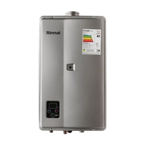 Aquecedor Rinnai 27 Litros E27 Feh Glp Prata (digital) + Kit Ligação de 40cm