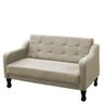 Poltrona Sofá Namoradeira Bella Decorativa 2 Lugares Para Sala Quarto Suede:Bege Claro - 1
