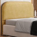 Ver imagem 3 de Cabeceira Cama Box Queen 160cm Lanna com Puff Recamier Doha W01 Couríssimo Fendi - Lyam Decor