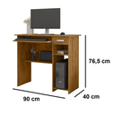 Ver imagem 2 de MESA DE COMPUTADOR - MARROM freijó 1 gaveta - VIENA