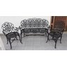 Conjunto de Jardim com Banco de 3 Lugares e 2 Poltronas Jardim em Alumínio Fundido Unifer Móveis - 2