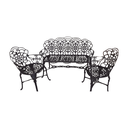Ver imagem 1 de Conjunto de Jardim com Banco de 3 Lugares e 2 Poltronas Jardim em Alumínio Fundido Unifer Móveis