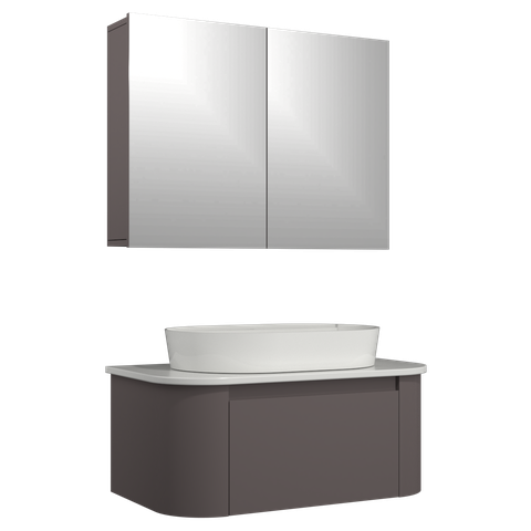 Conjunto Gabinete Suspenso para Banheiro Estela 1g 80cm
