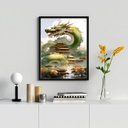 Ver imagem 1 de Quadro Decorativo Dragão Chinês 33x24cm - com Vidro:madeira Preta