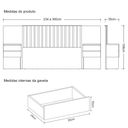 Ver imagem 2 de Cabeceira Sampa Extensível Ripada com Mesas de Cabeceira para Cama Casal Queen King Quarto Cinamomo