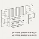 Ver imagem 4 de Cabeceira Sampa Extensível Ripada com Mesas de Cabeceira para Cama Casal Queen King Quarto Cinamomo