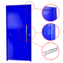 Ver imagem 2 de Porta Alumínio Lambril c/Puxador D.Azul 80 Brimak
