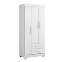 Ver imagem 3 de Guarda-Roupa Solteiro 3 Portas 2 Gavetas Branco/New/Rosa